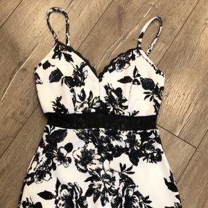 Small black and white cocktail or wedding dress